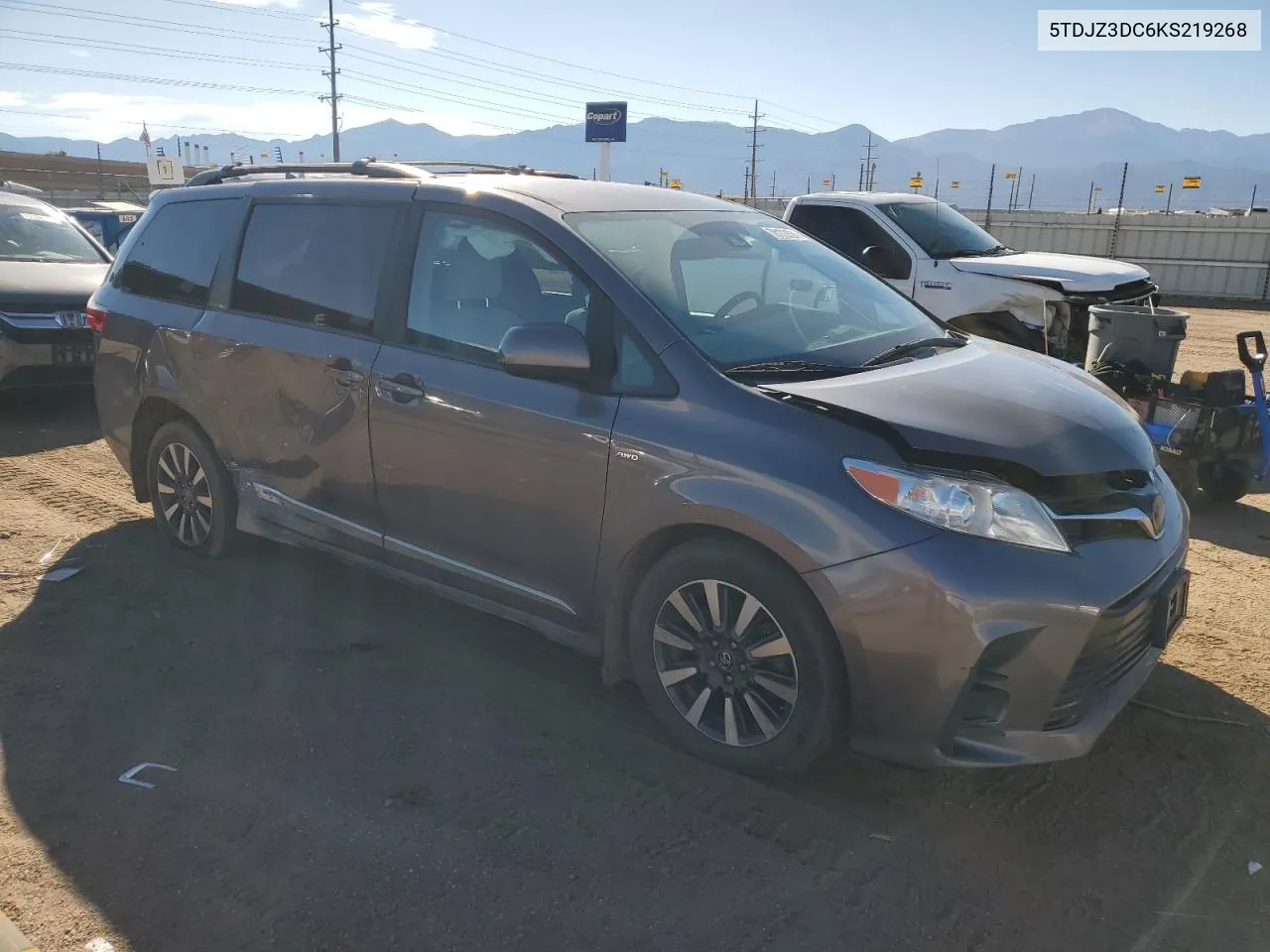 2019 Toyota Sienna Le VIN: 5TDJZ3DC6KS219268 Lot: 78173524