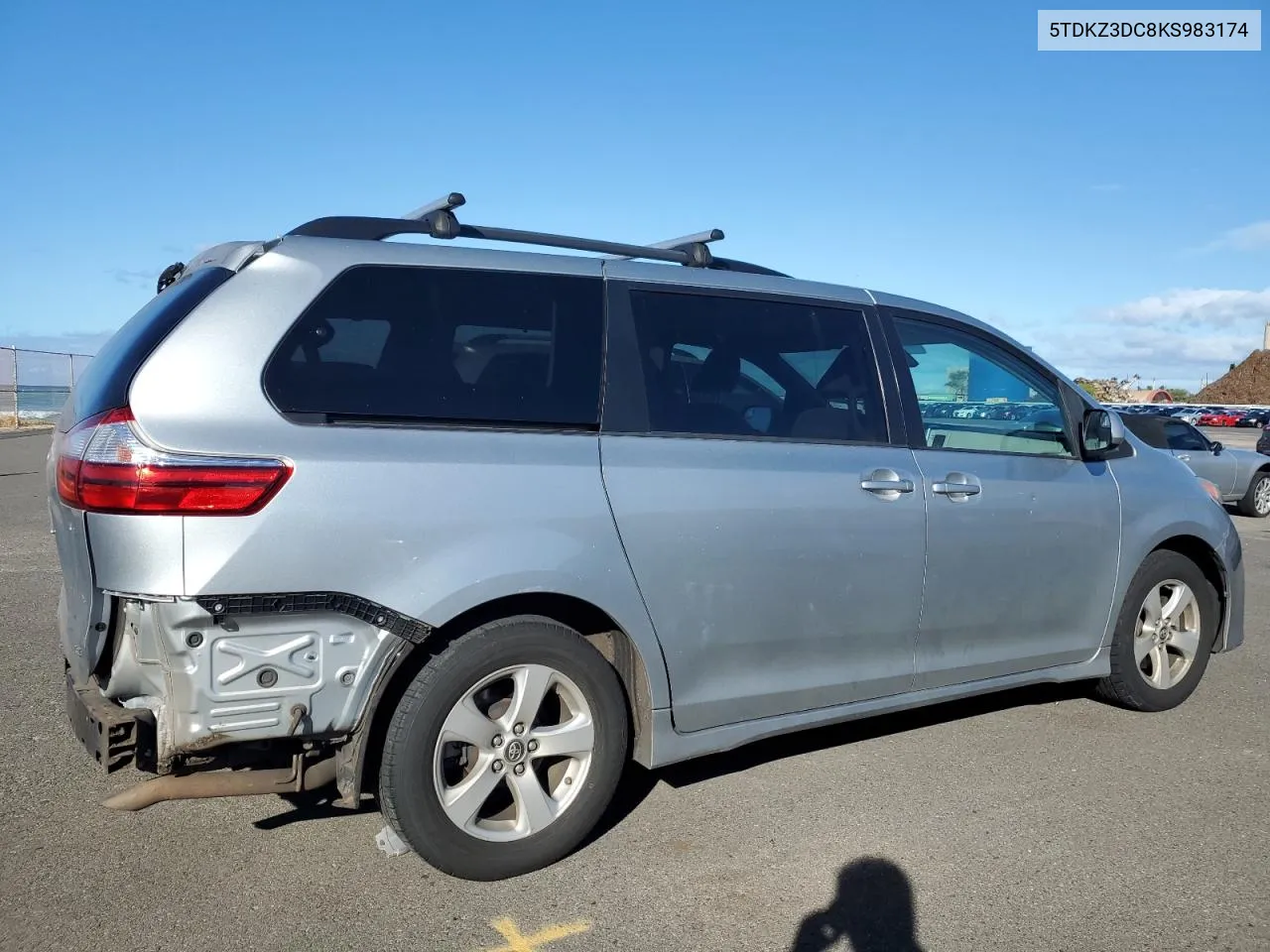 2019 Toyota Sienna Le VIN: 5TDKZ3DC8KS983174 Lot: 78290454