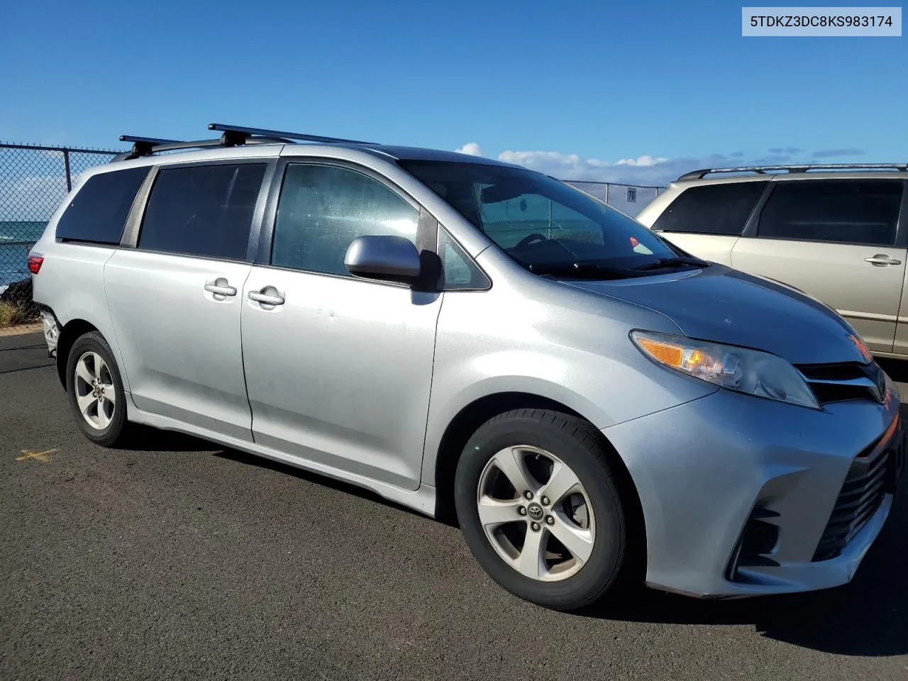 2019 Toyota Sienna Le VIN: 5TDKZ3DC8KS983174 Lot: 78290454