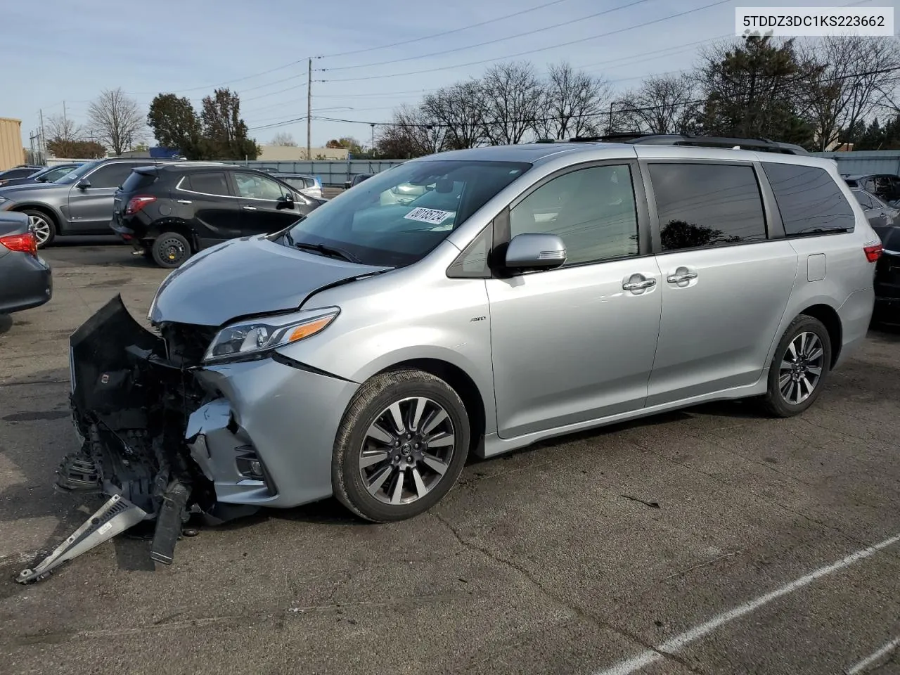 2019 Toyota Sienna Xle VIN: 5TDDZ3DC1KS223662 Lot: 80185724