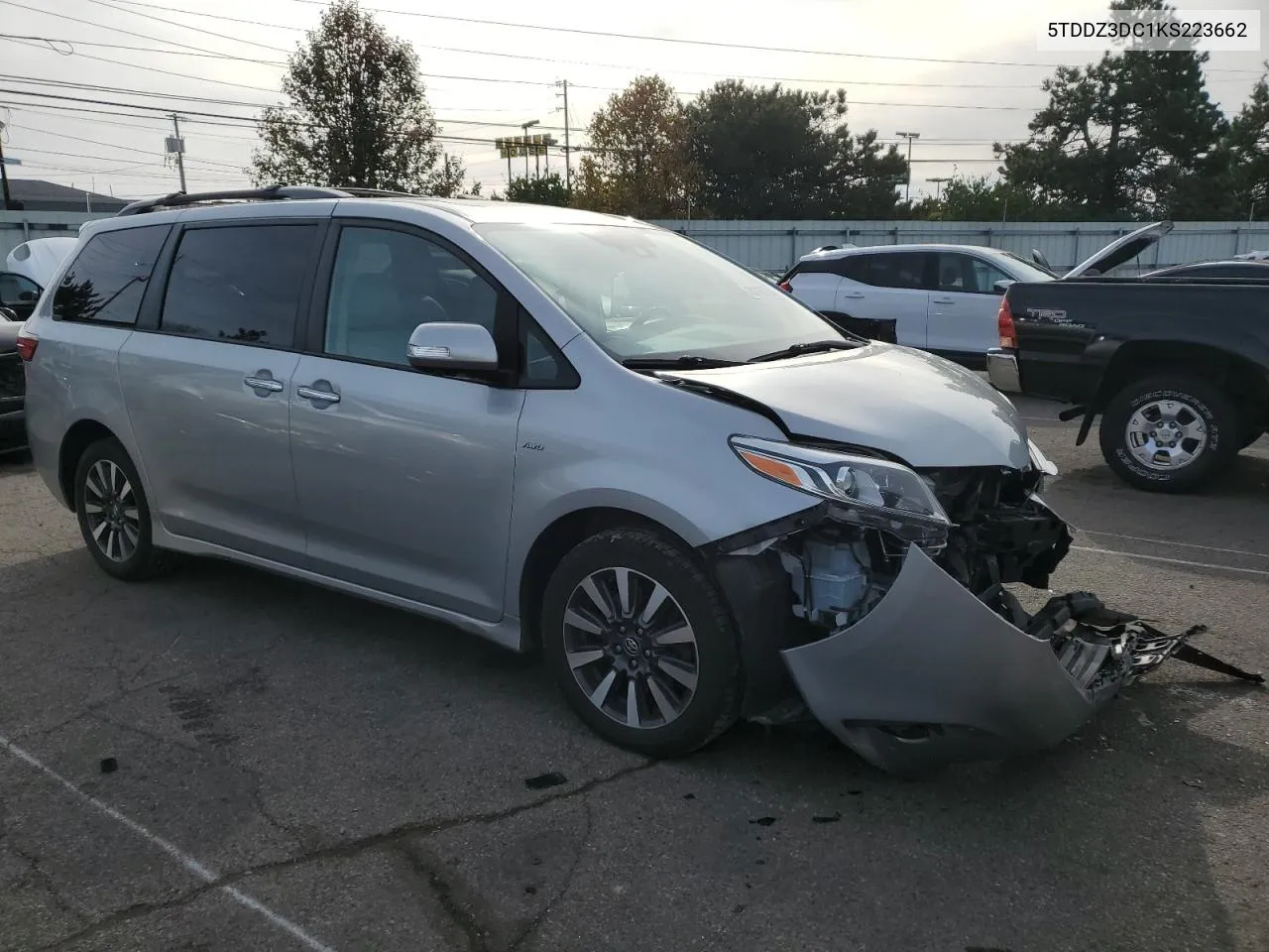 2019 Toyota Sienna Xle VIN: 5TDDZ3DC1KS223662 Lot: 80185724