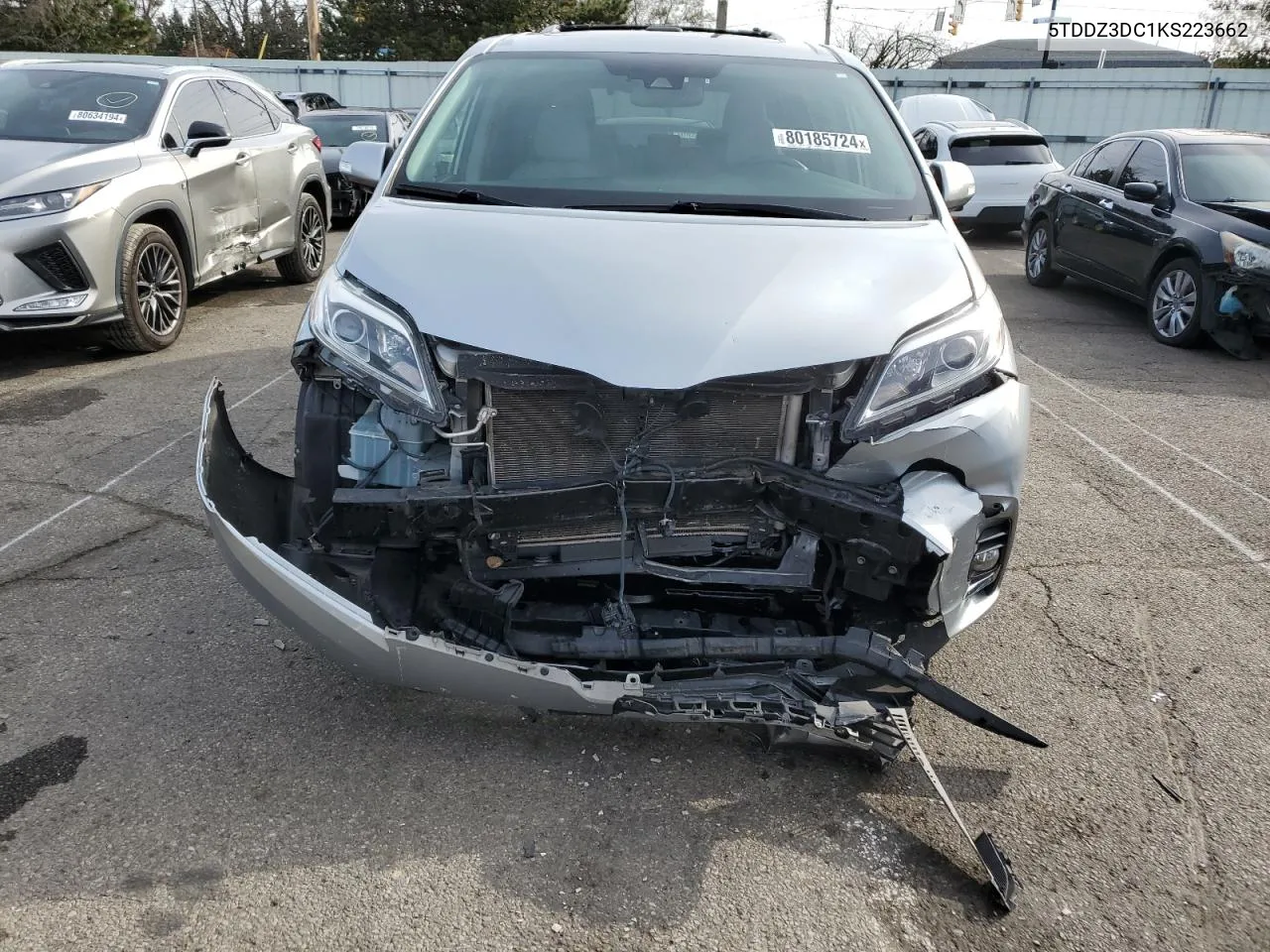 2019 Toyota Sienna Xle VIN: 5TDDZ3DC1KS223662 Lot: 80185724