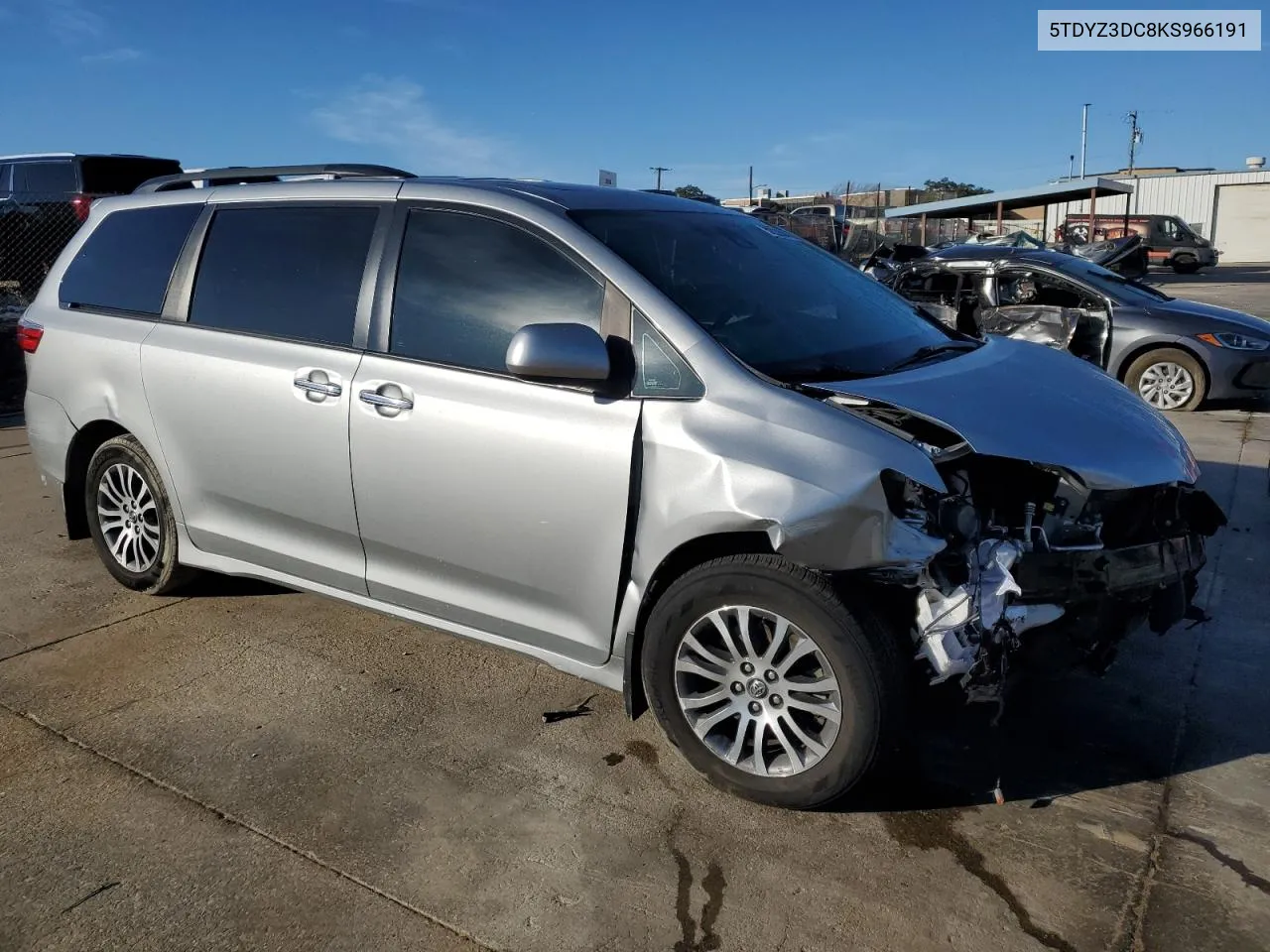 2019 Toyota Sienna Xle VIN: 5TDYZ3DC8KS966191 Lot: 80333584