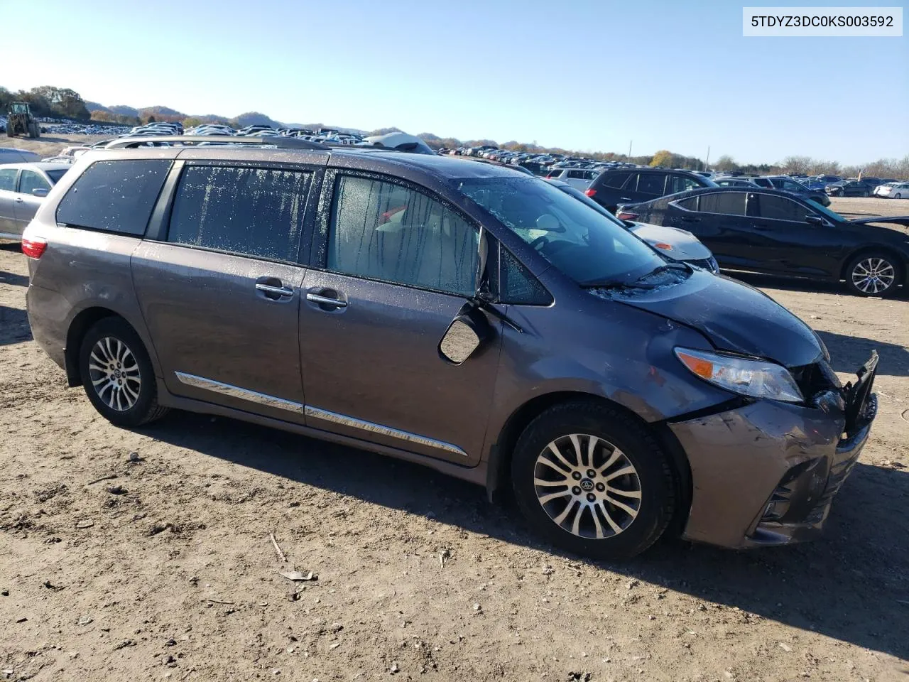 2019 Toyota Sienna Xle VIN: 5TDYZ3DC0KS003592 Lot: 81964584