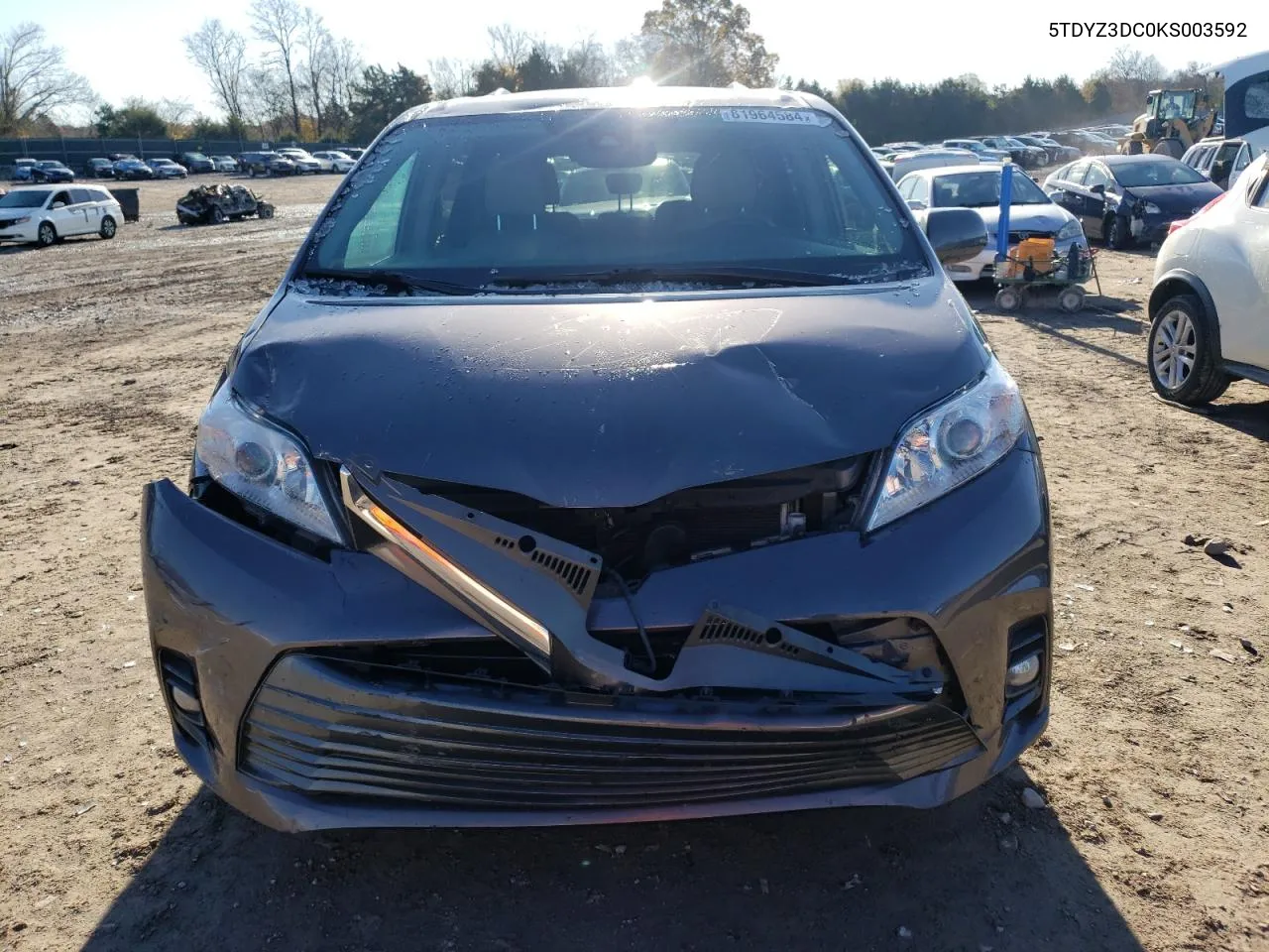 2019 Toyota Sienna Xle VIN: 5TDYZ3DC0KS003592 Lot: 81964584