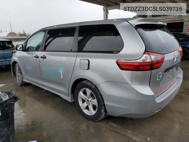 2020 Toyota Sienna L VIN: 5TDZZ3DC5LS039736 Lot: 51521984