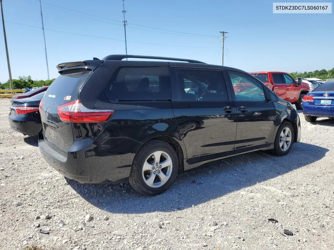 2020 Toyota Sienna Le VIN: 5TDKZ3DC7LS060167 Lot: 57835974