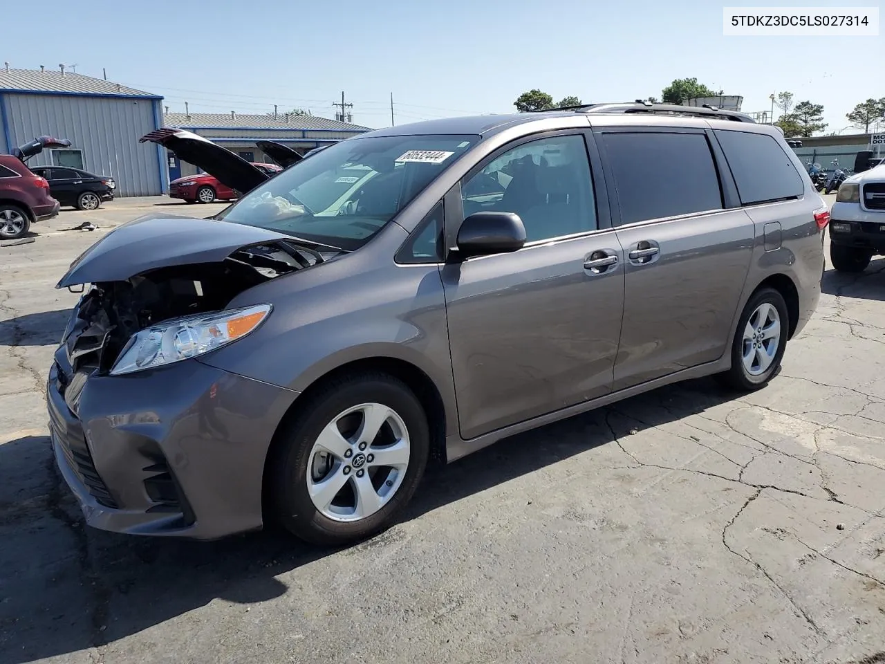 2020 Toyota Sienna Le VIN: 5TDKZ3DC5LS027314 Lot: 60532444