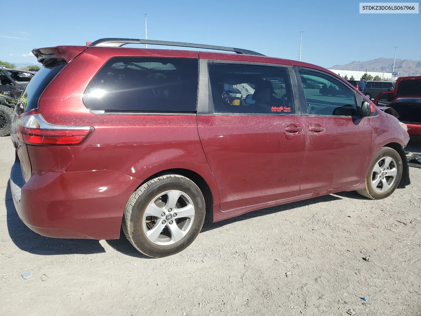 2020 Toyota Sienna Le VIN: 5TDKZ3DC6LS067966 Lot: 60961004