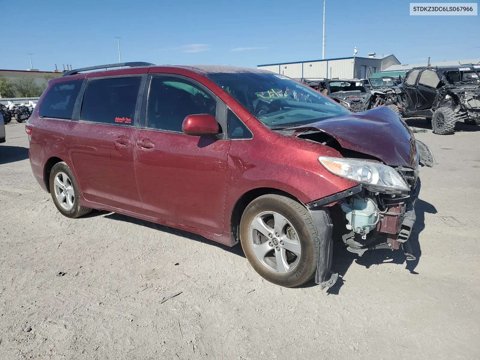 2020 Toyota Sienna Le VIN: 5TDKZ3DC6LS067966 Lot: 60961004