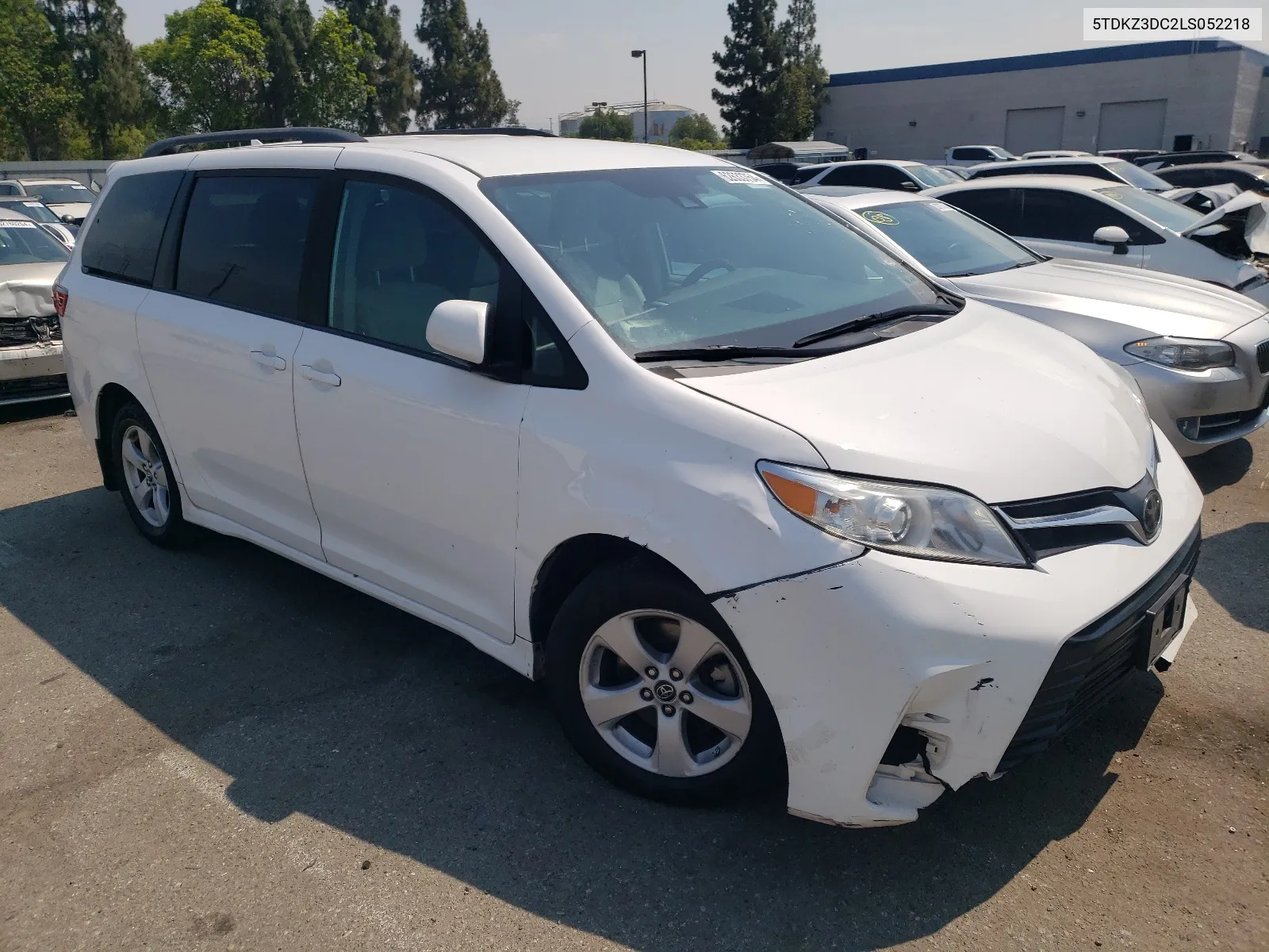 2020 Toyota Sienna Le VIN: 5TDKZ3DC2LS052218 Lot: 62633754