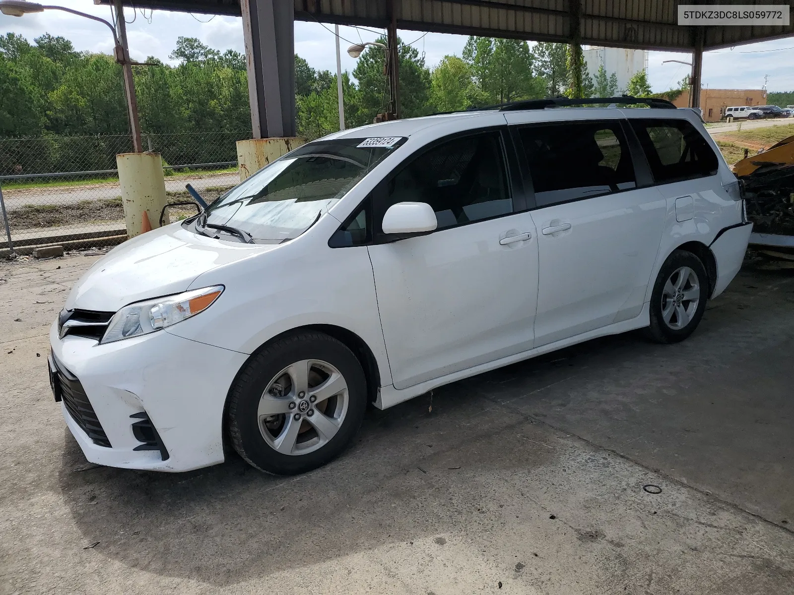 2020 Toyota Sienna Le VIN: 5TDKZ3DC8LS059772 Lot: 63359124