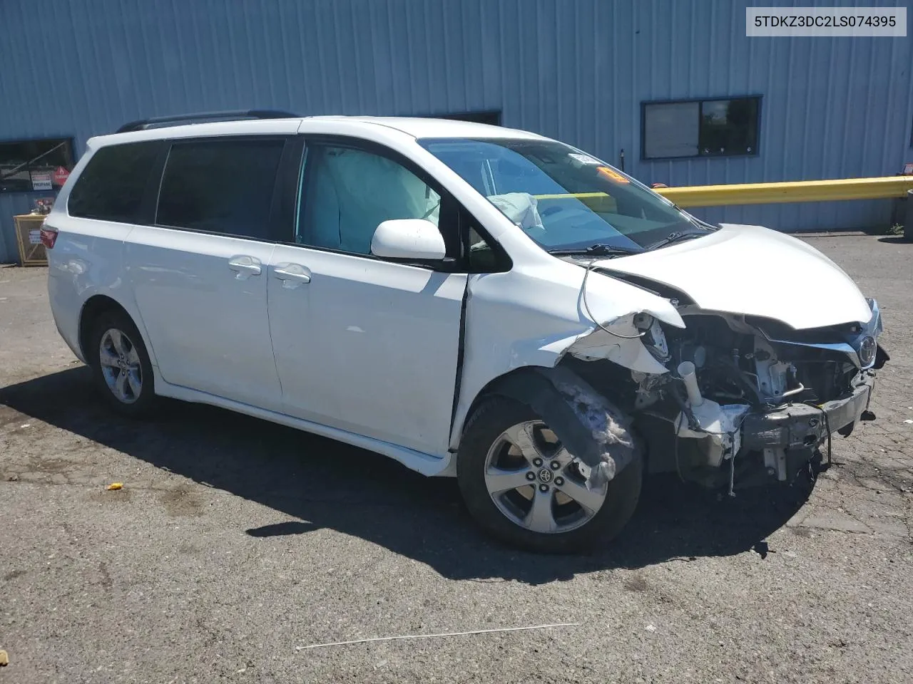 2020 Toyota Sienna Le VIN: 5TDKZ3DC2LS074395 Lot: 65284624