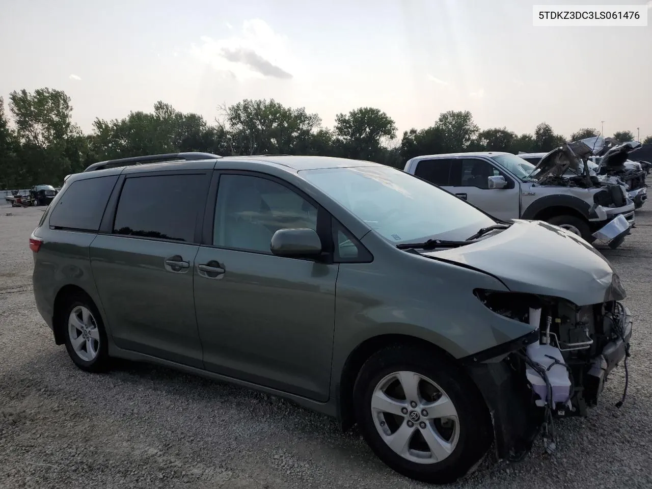 5TDKZ3DC3LS061476 2020 Toyota Sienna Le