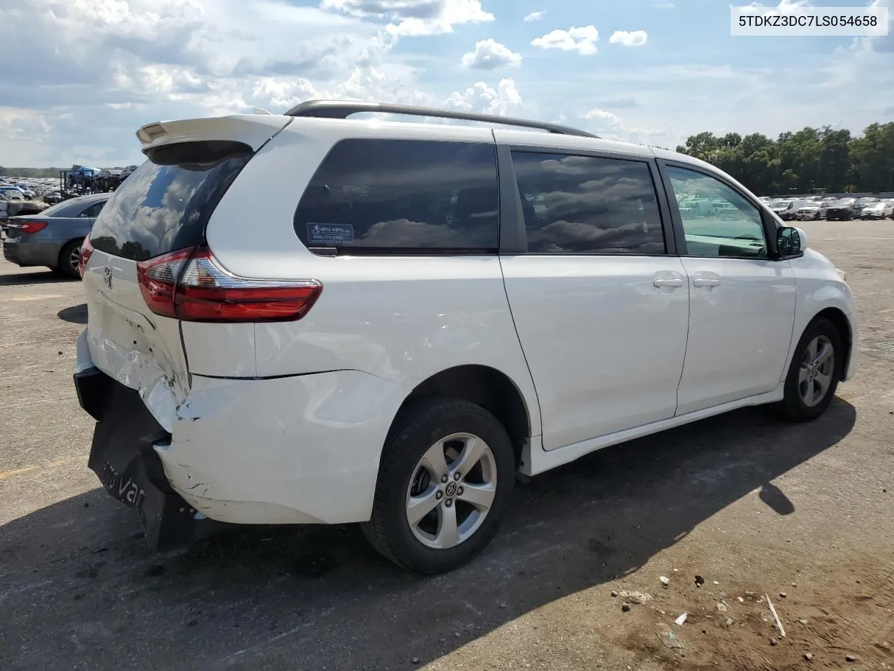 2020 Toyota Sienna Le VIN: 5TDKZ3DC7LS054658 Lot: 69059194