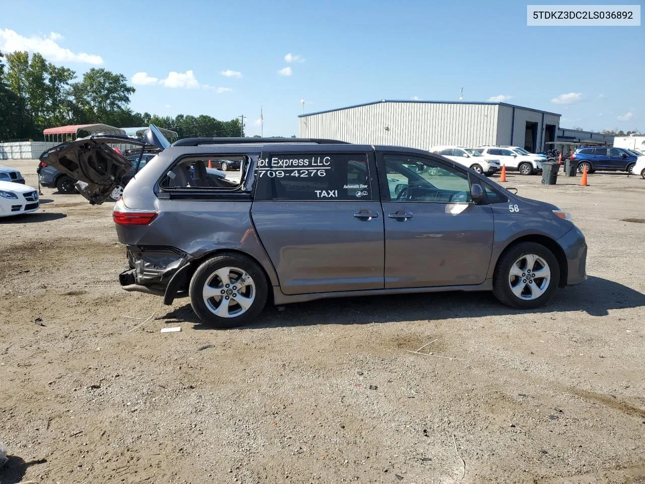 2020 Toyota Sienna Le VIN: 5TDKZ3DC2LS036892 Lot: 69324124