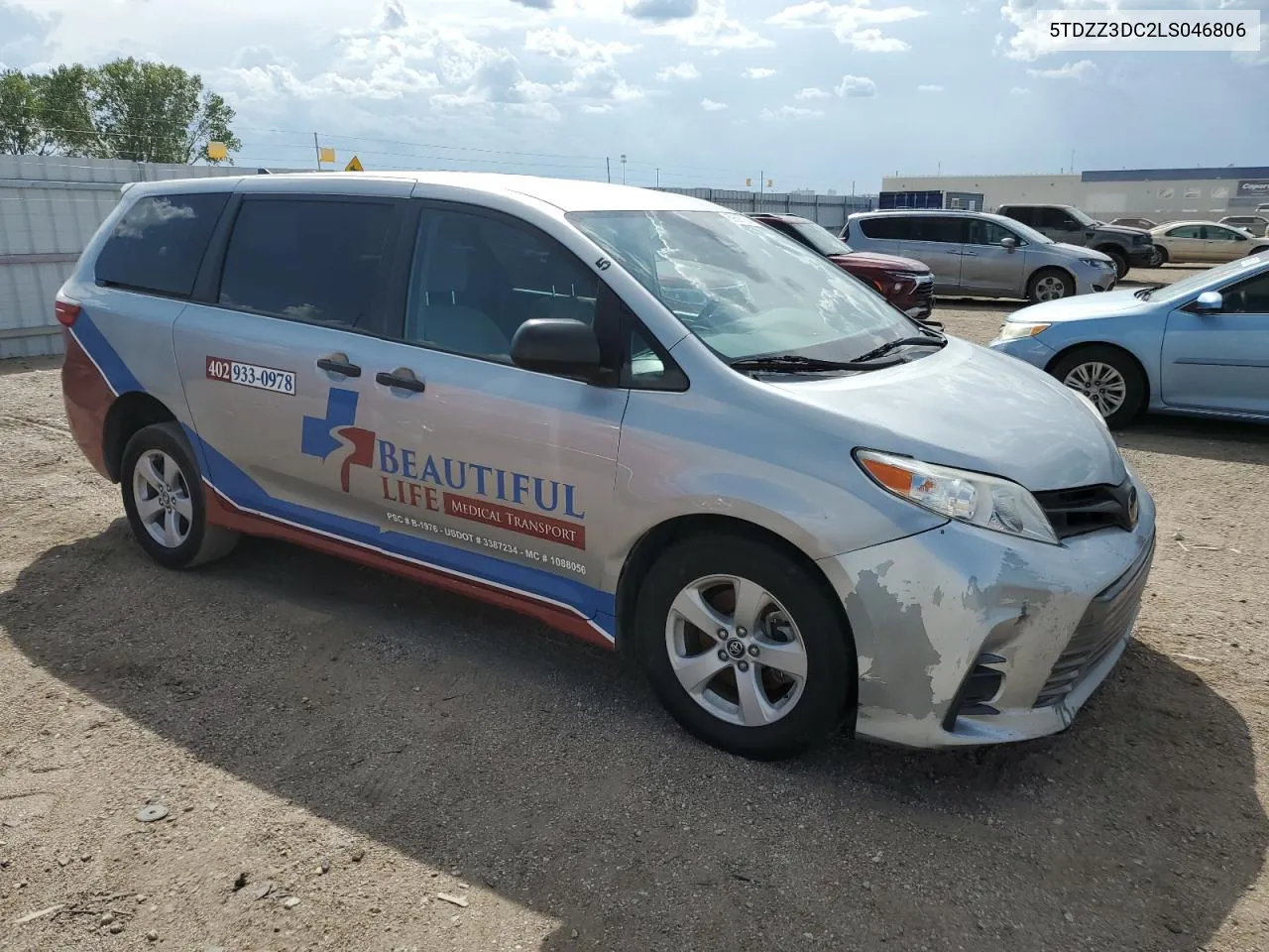 5TDZZ3DC2LS046806 2020 Toyota Sienna L