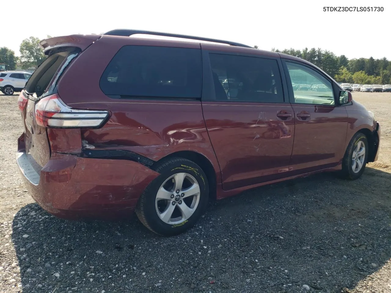 2020 Toyota Sienna Le VIN: 5TDKZ3DC7LS051730 Lot: 71225504