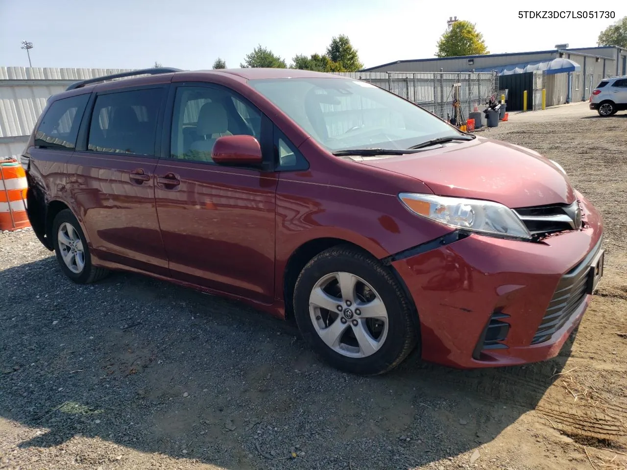 2020 Toyota Sienna Le VIN: 5TDKZ3DC7LS051730 Lot: 71225504