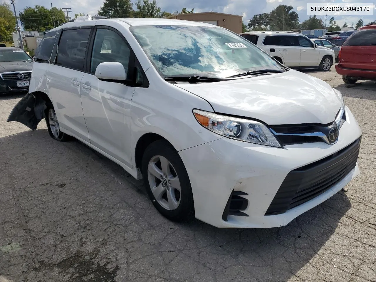 2020 Toyota Sienna Le VIN: 5TDKZ3DCXLS043170 Lot: 71805324