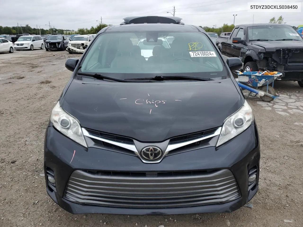 2020 Toyota Sienna Xle VIN: 5TDYZ3DCXLS038450 Lot: 72410024