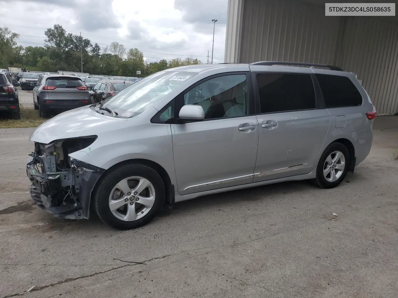 2020 Toyota Sienna Le VIN: 5TDKZ3DC4LS058635 Lot: 73116424