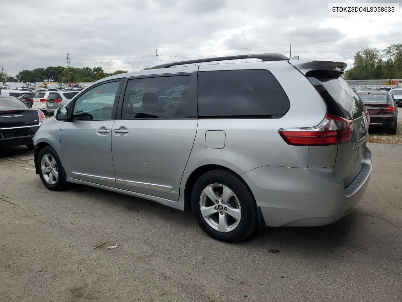 2020 Toyota Sienna Le VIN: 5TDKZ3DC4LS058635 Lot: 73116424