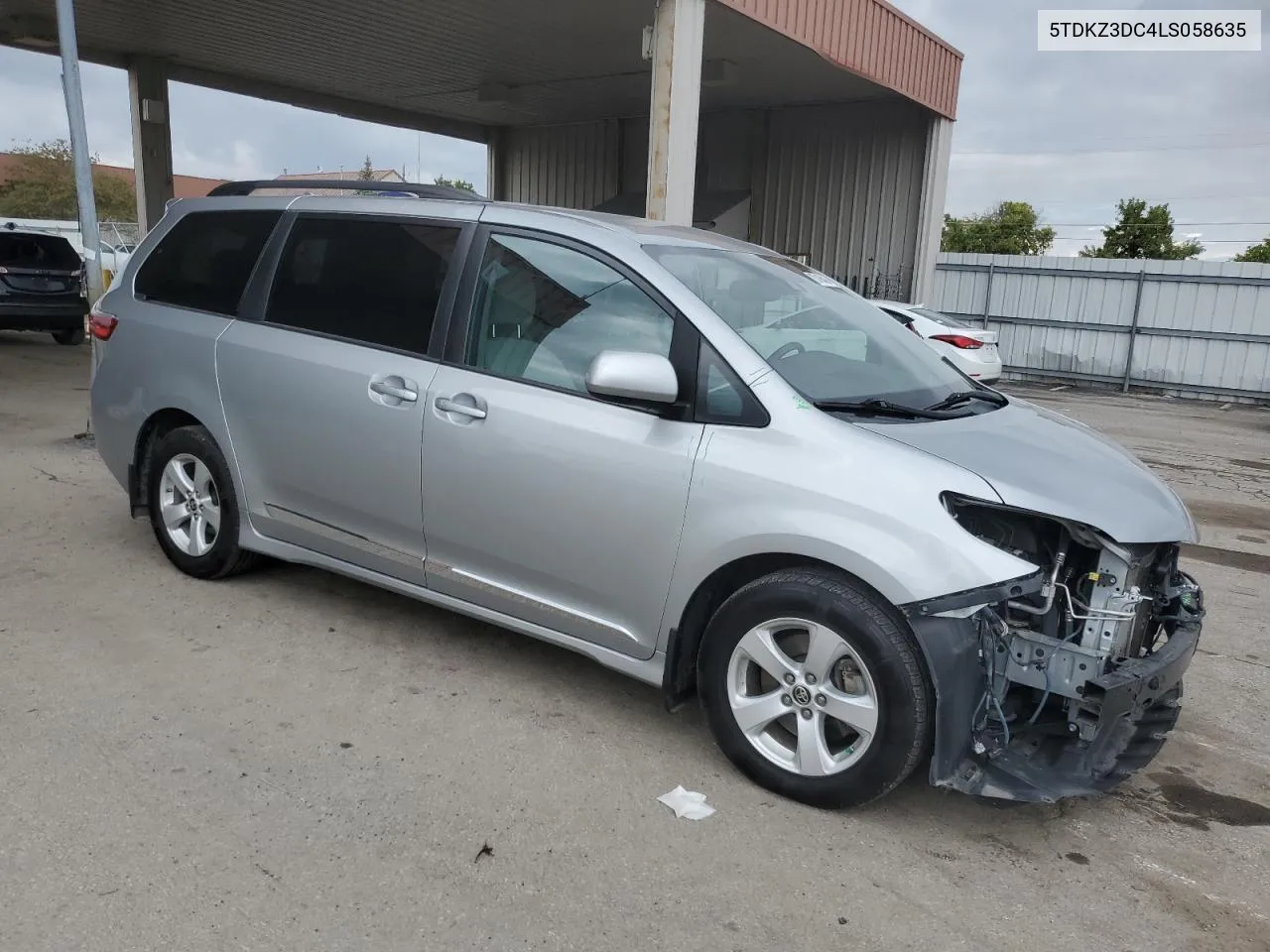 2020 Toyota Sienna Le VIN: 5TDKZ3DC4LS058635 Lot: 73116424