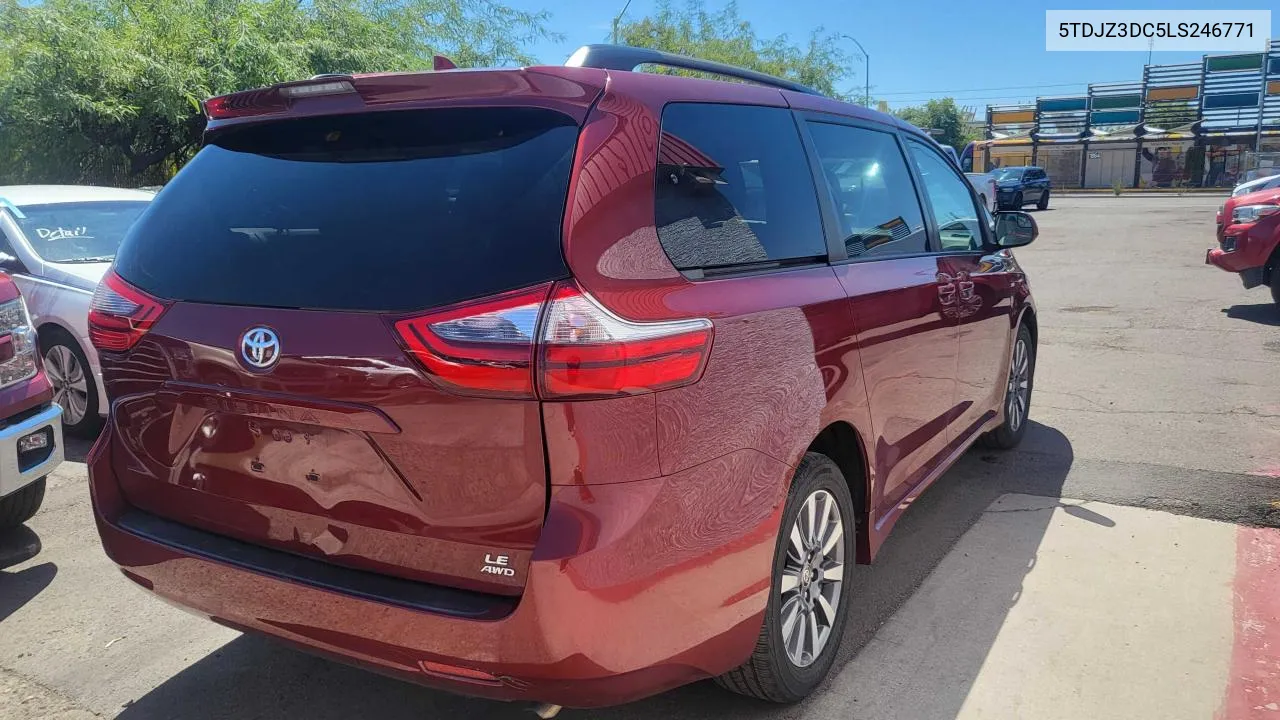 2020 Toyota Sienna Le VIN: 5TDJZ3DC5LS246771 Lot: 73170184