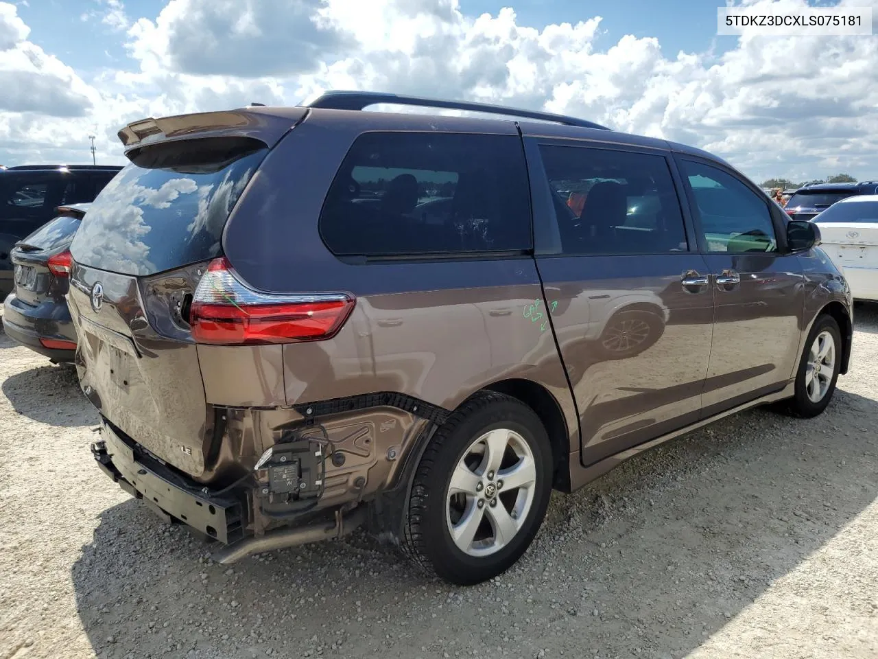 2020 Toyota Sienna Le VIN: 5TDKZ3DCXLS075181 Lot: 73563964