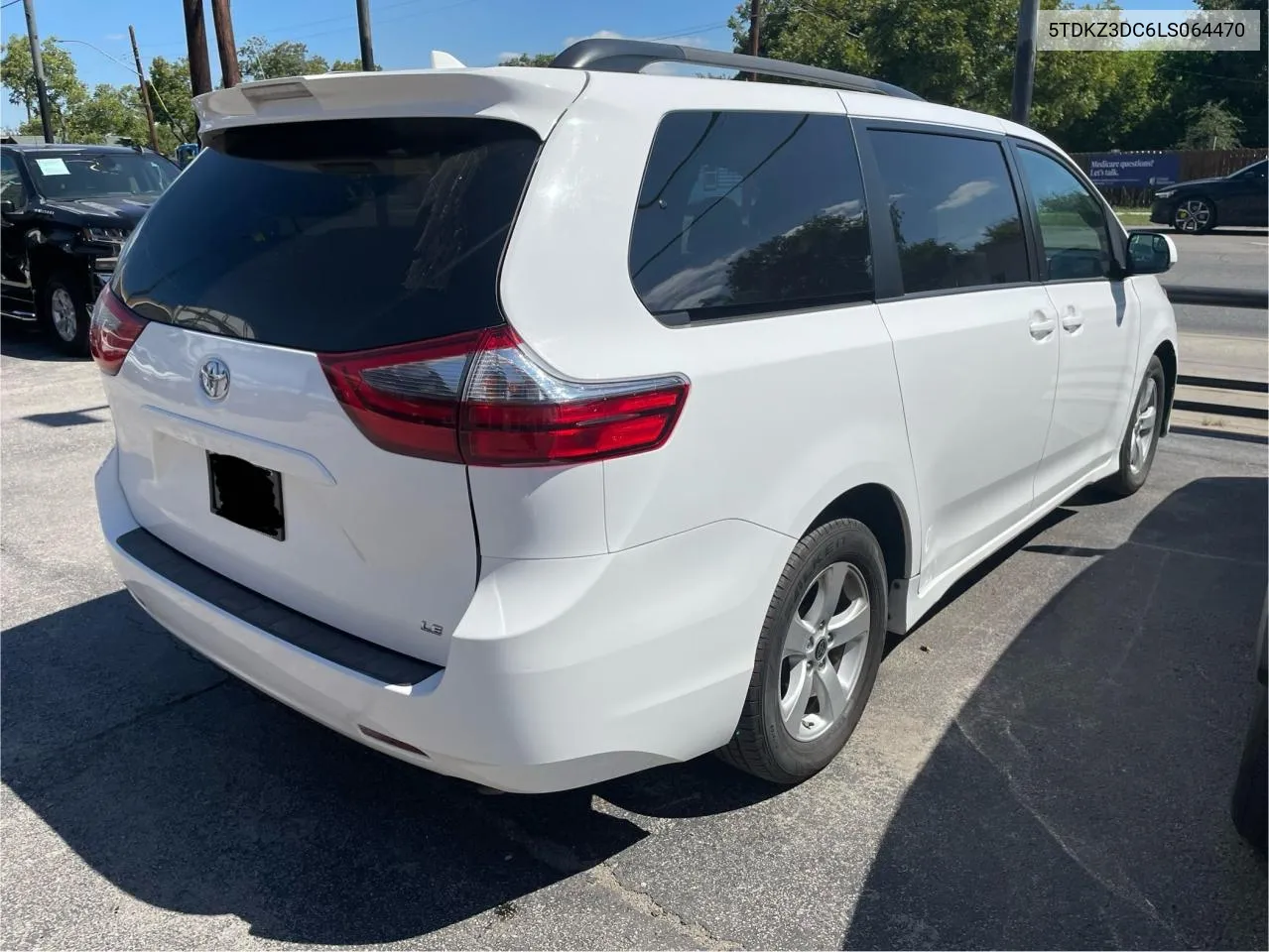 2020 Toyota Sienna Le VIN: 5TDKZ3DC6LS064470 Lot: 73590274