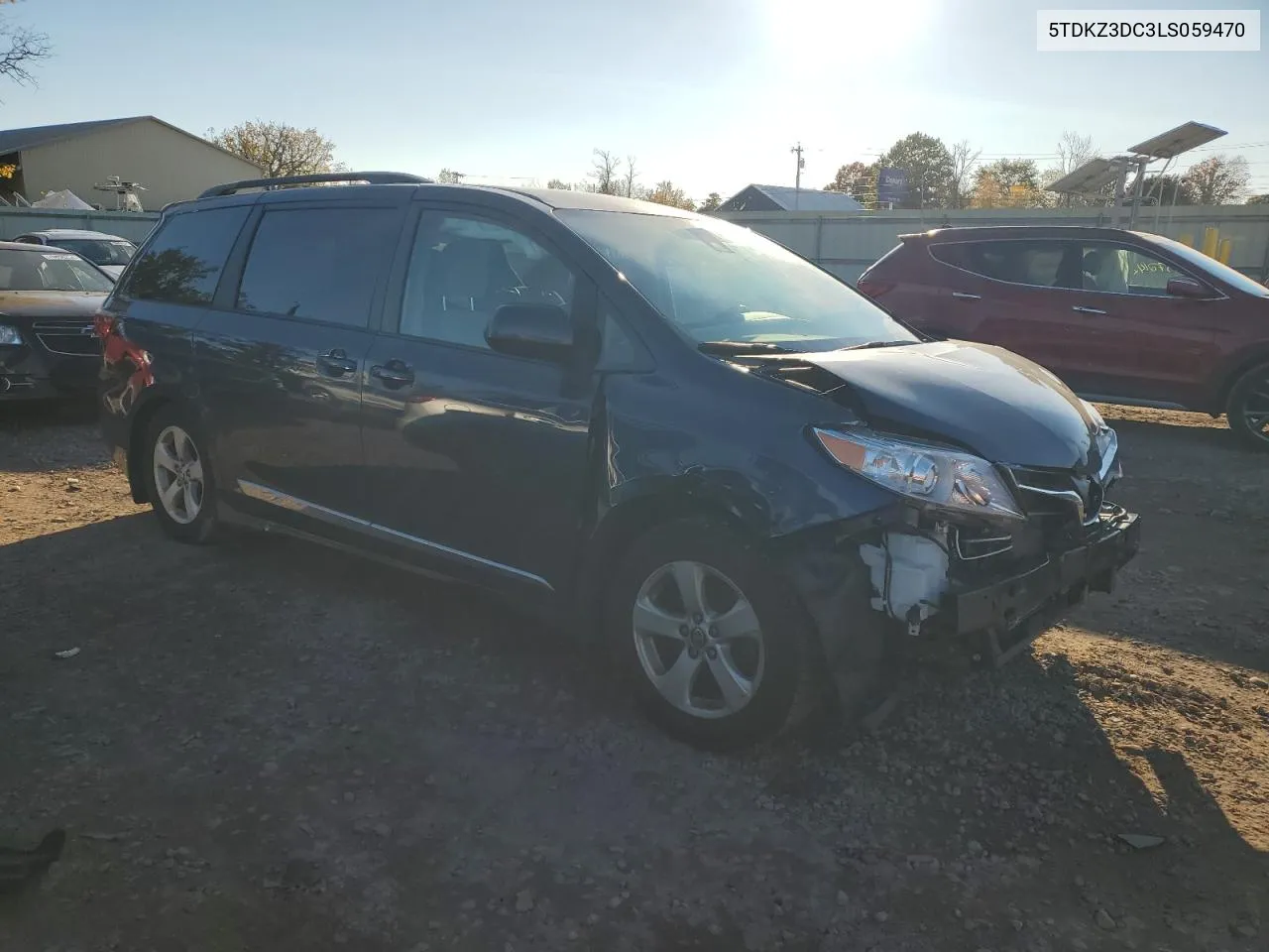 2020 Toyota Sienna Le VIN: 5TDKZ3DC3LS059470 Lot: 76227154