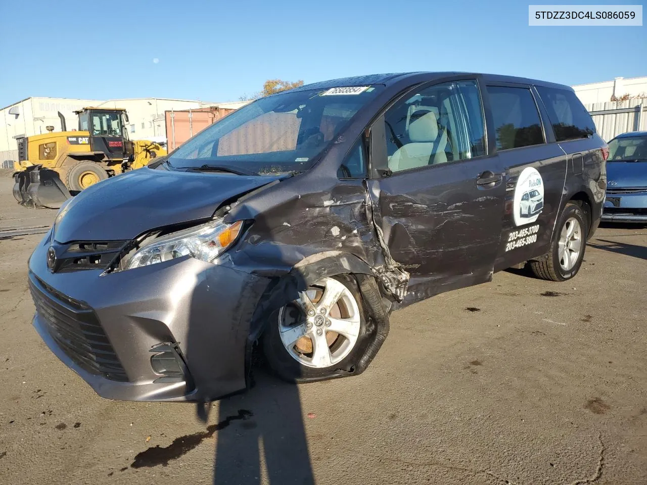 2020 Toyota Sienna L VIN: 5TDZZ3DC4LS086059 Lot: 76503854