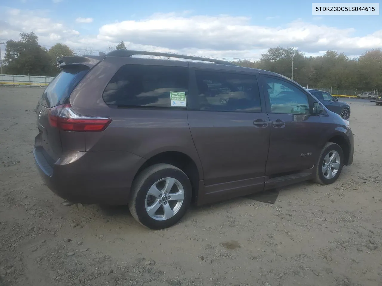 2020 Toyota Sienna Le VIN: 5TDKZ3DC5LS044615 Lot: 76539564