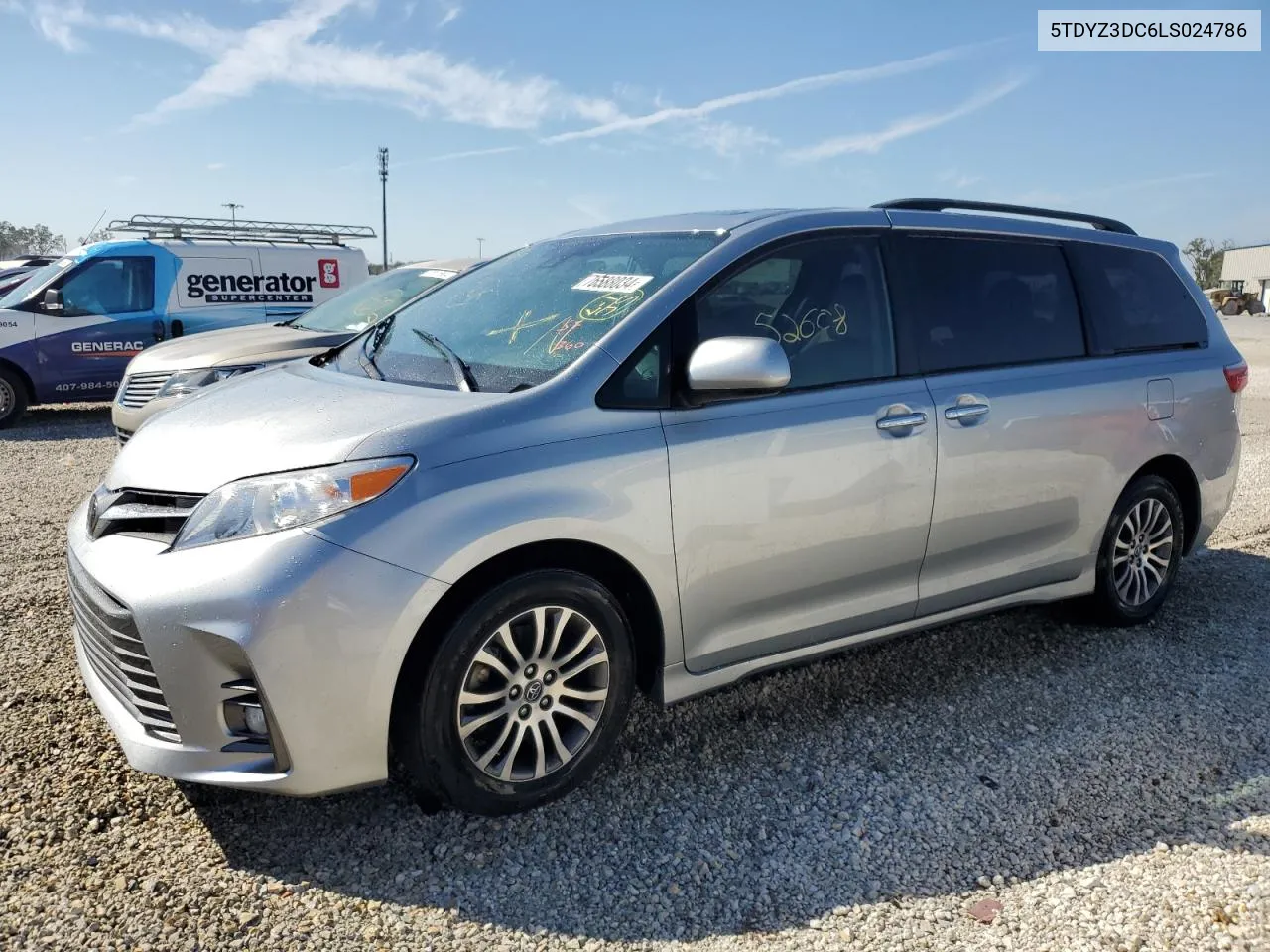 5TDYZ3DC6LS024786 2020 Toyota Sienna Xle