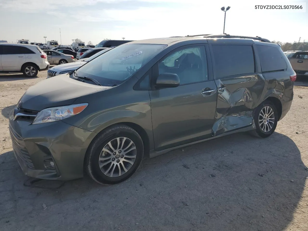 2020 Toyota Sienna Xle VIN: 5TDYZ3DC2LS070566 Lot: 78279234