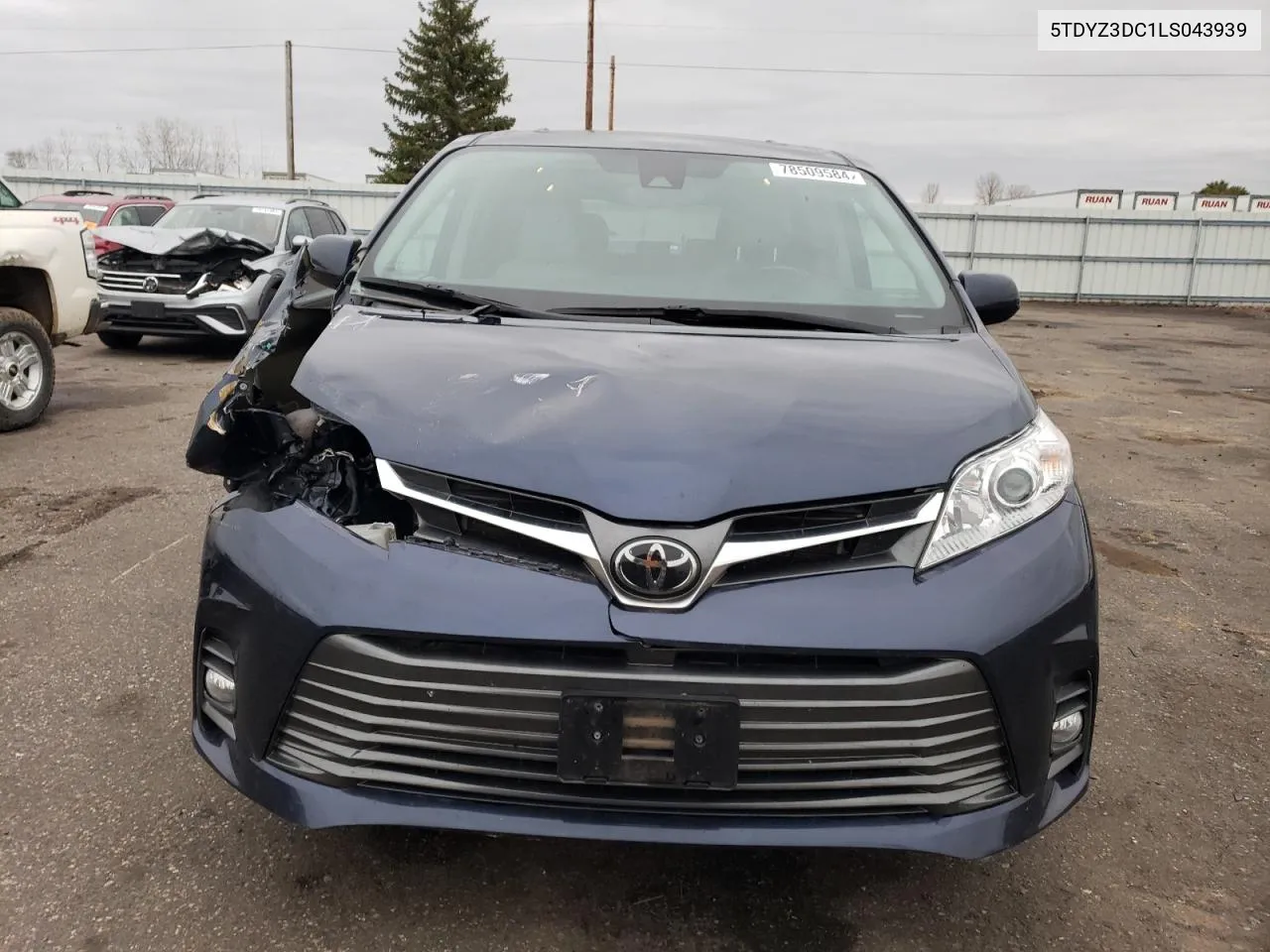 2020 Toyota Sienna Xle VIN: 5TDYZ3DC1LS043939 Lot: 78509584