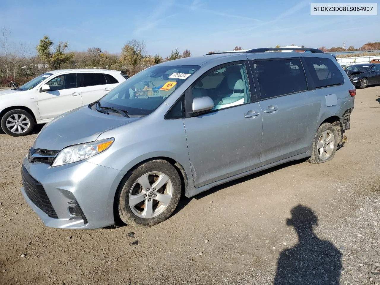 2020 Toyota Sienna Le VIN: 5TDKZ3DC8LS064907 Lot: 78518324