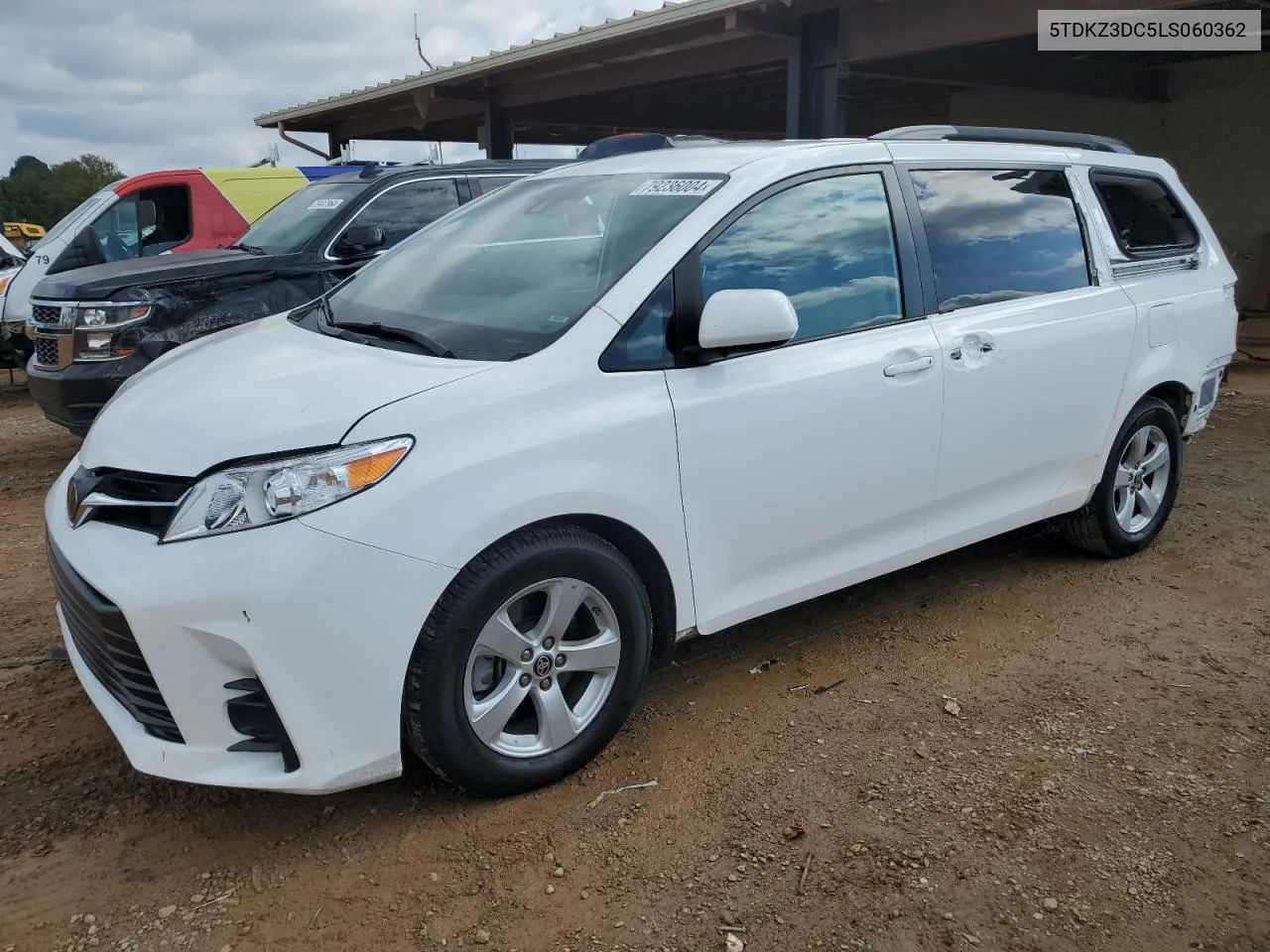 2020 Toyota Sienna Le VIN: 5TDKZ3DC5LS060362 Lot: 79236004