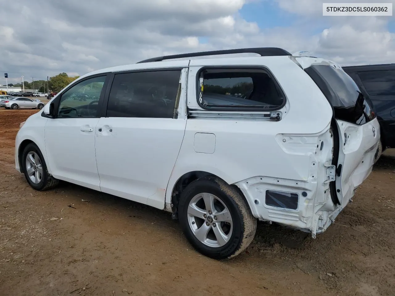 2020 Toyota Sienna Le VIN: 5TDKZ3DC5LS060362 Lot: 79236004