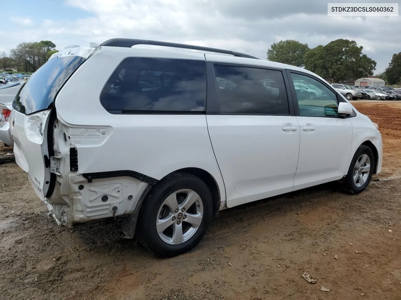 2020 Toyota Sienna Le VIN: 5TDKZ3DC5LS060362 Lot: 79236004