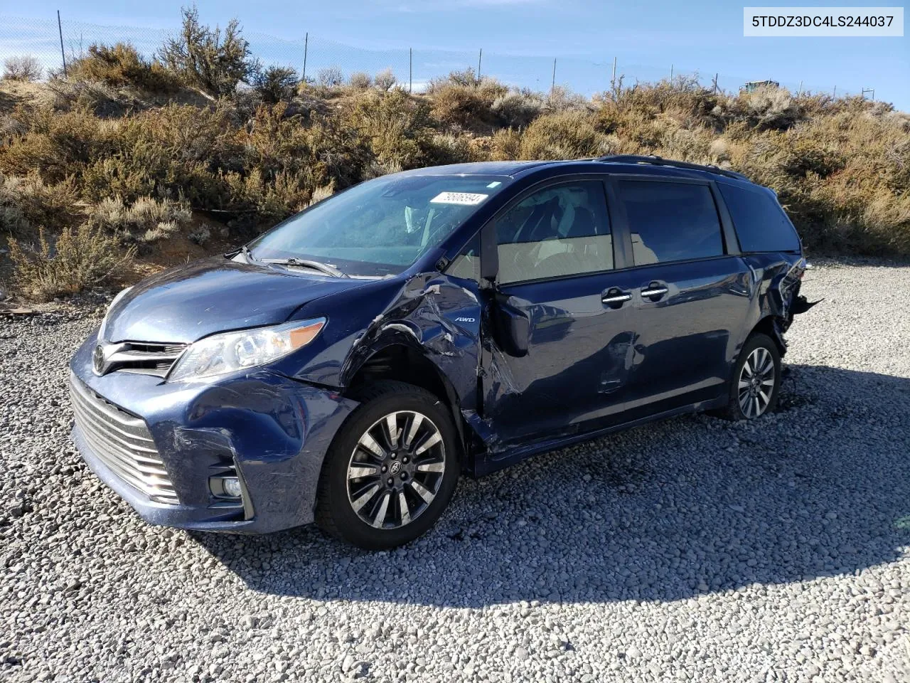 2020 Toyota Sienna Xle VIN: 5TDDZ3DC4LS244037 Lot: 79506594