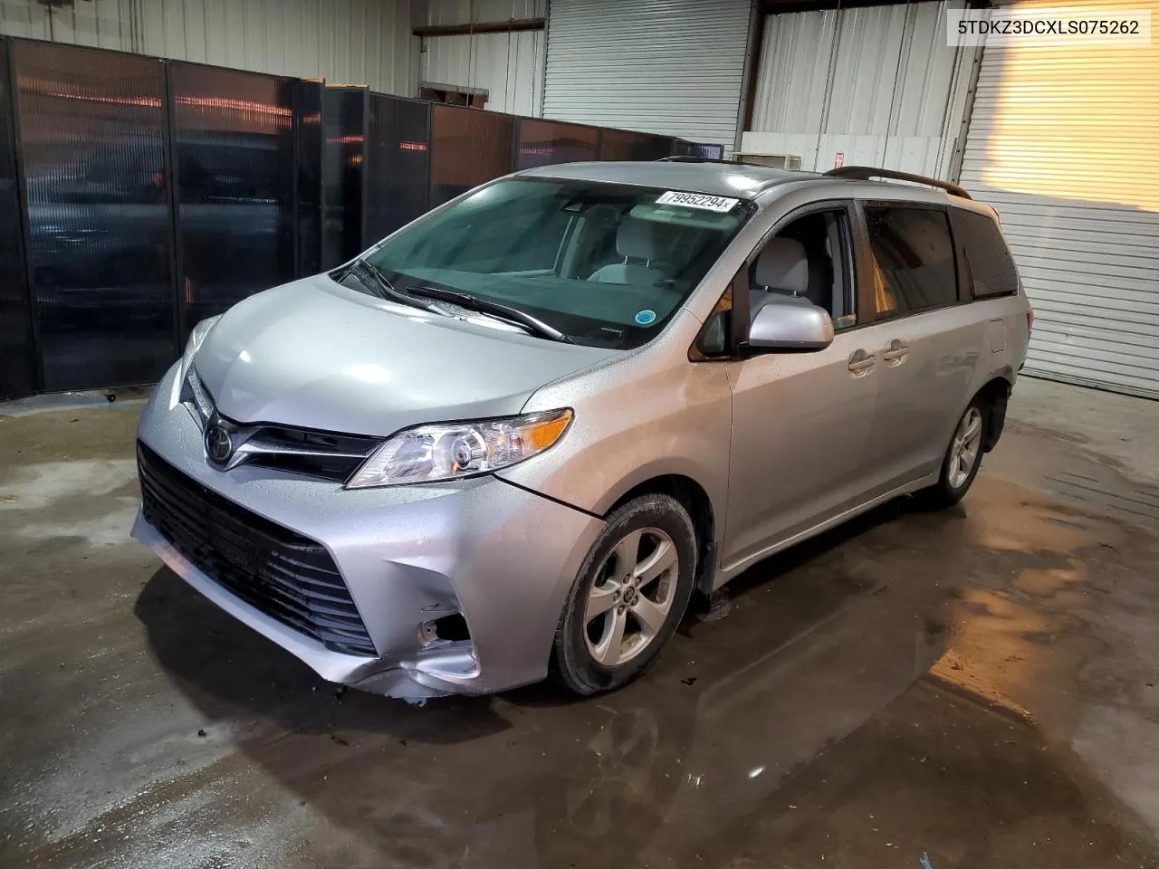 2020 Toyota Sienna Le VIN: 5TDKZ3DCXLS075262 Lot: 79952294