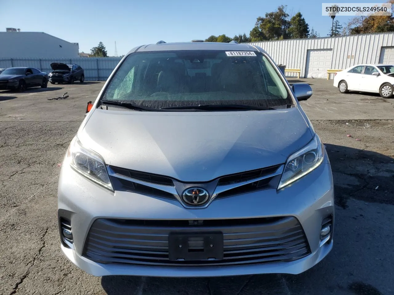 2020 Toyota Sienna Xle VIN: 5TDDZ3DC5LS249540 Lot: 81187254