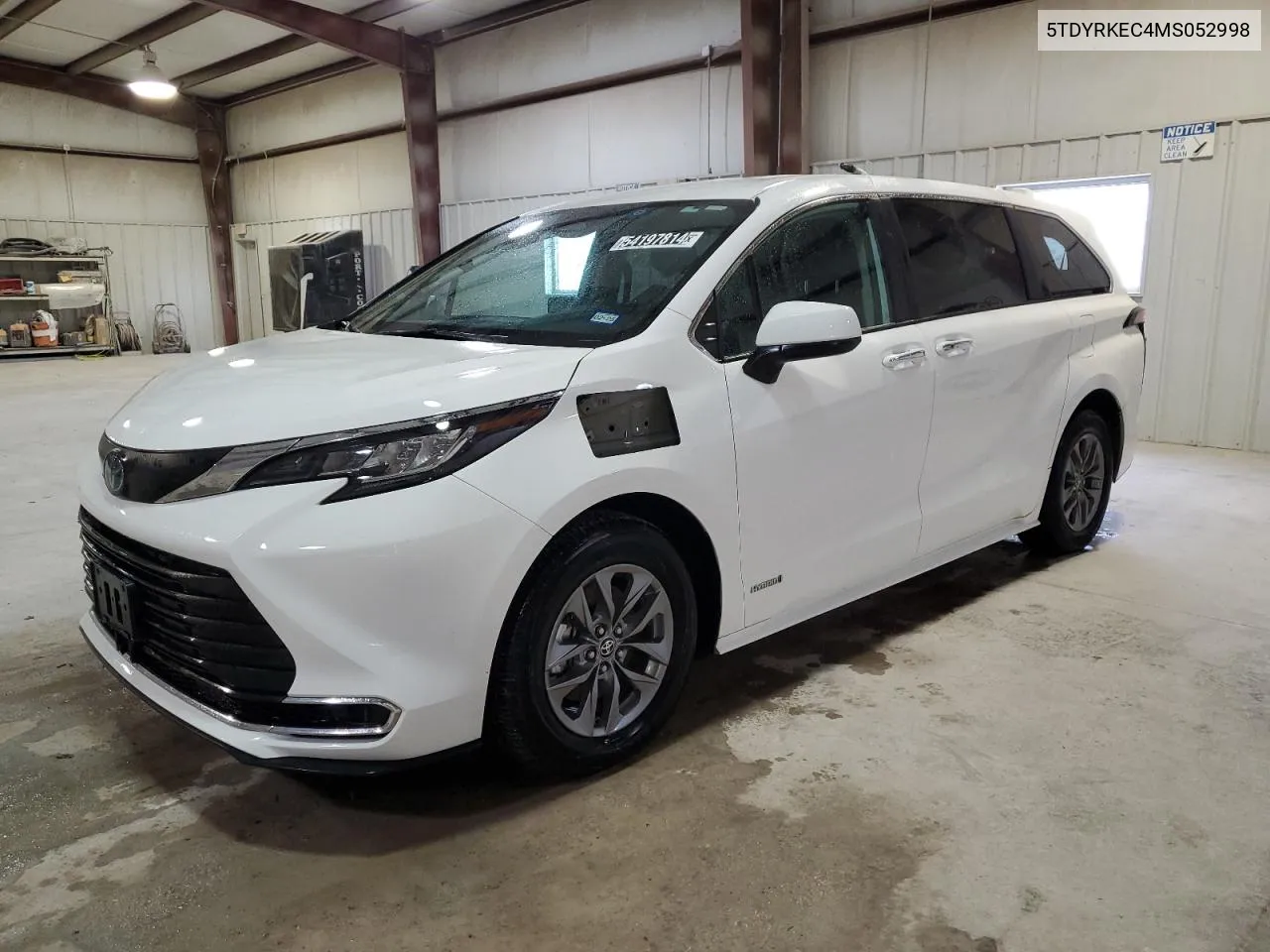 2021 Toyota Sienna Xle VIN: 5TDYRKEC4MS052998 Lot: 54197814