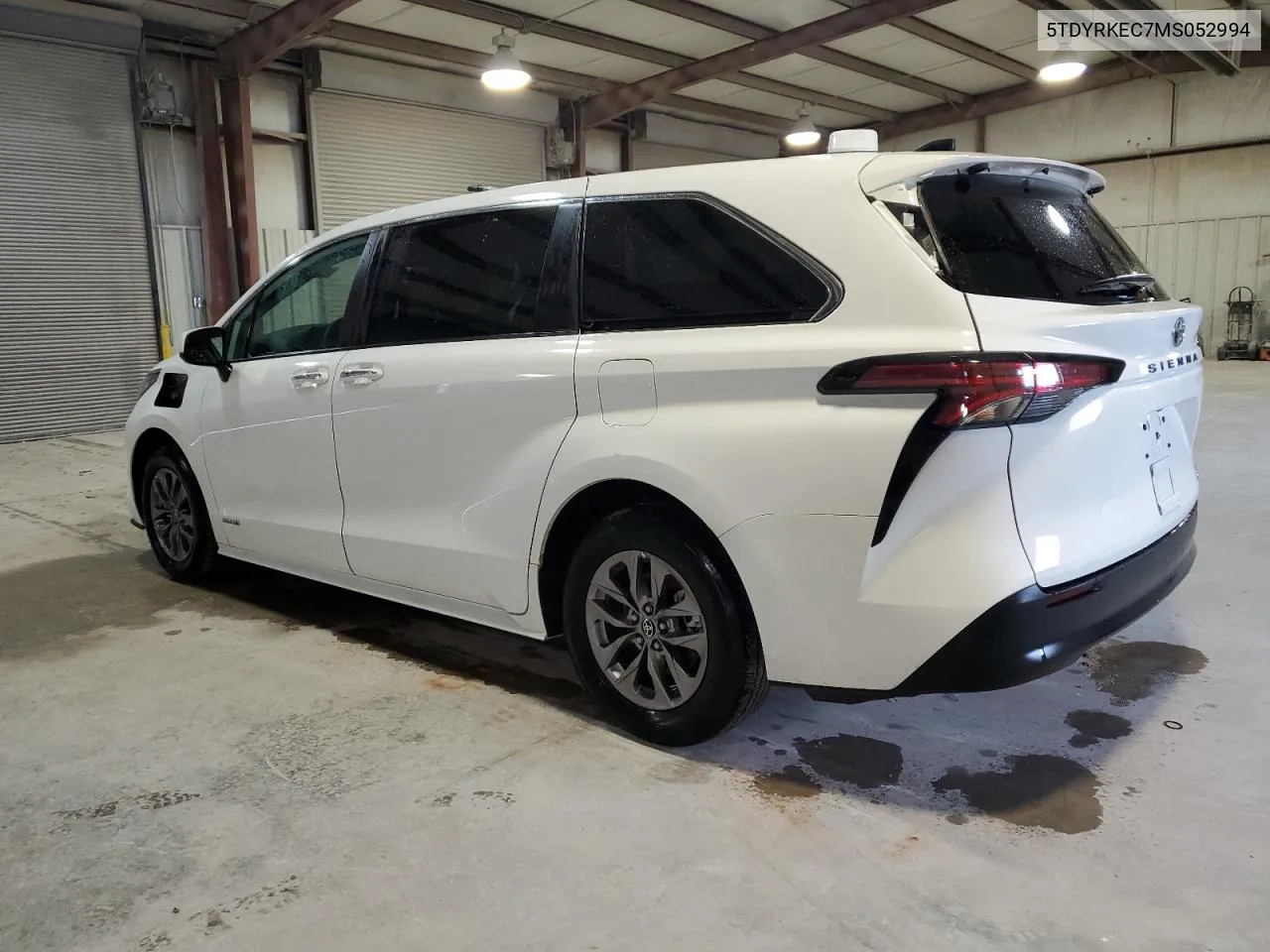 2021 Toyota Sienna Xle VIN: 5TDYRKEC7MS052994 Lot: 54197824