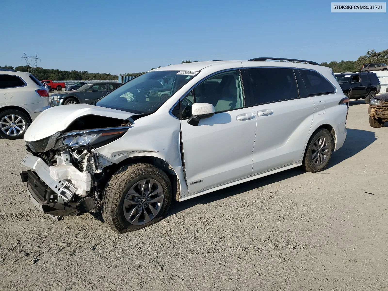 2021 Toyota Sienna Le VIN: 5TDKSKFC9MS031721 Lot: 62300804