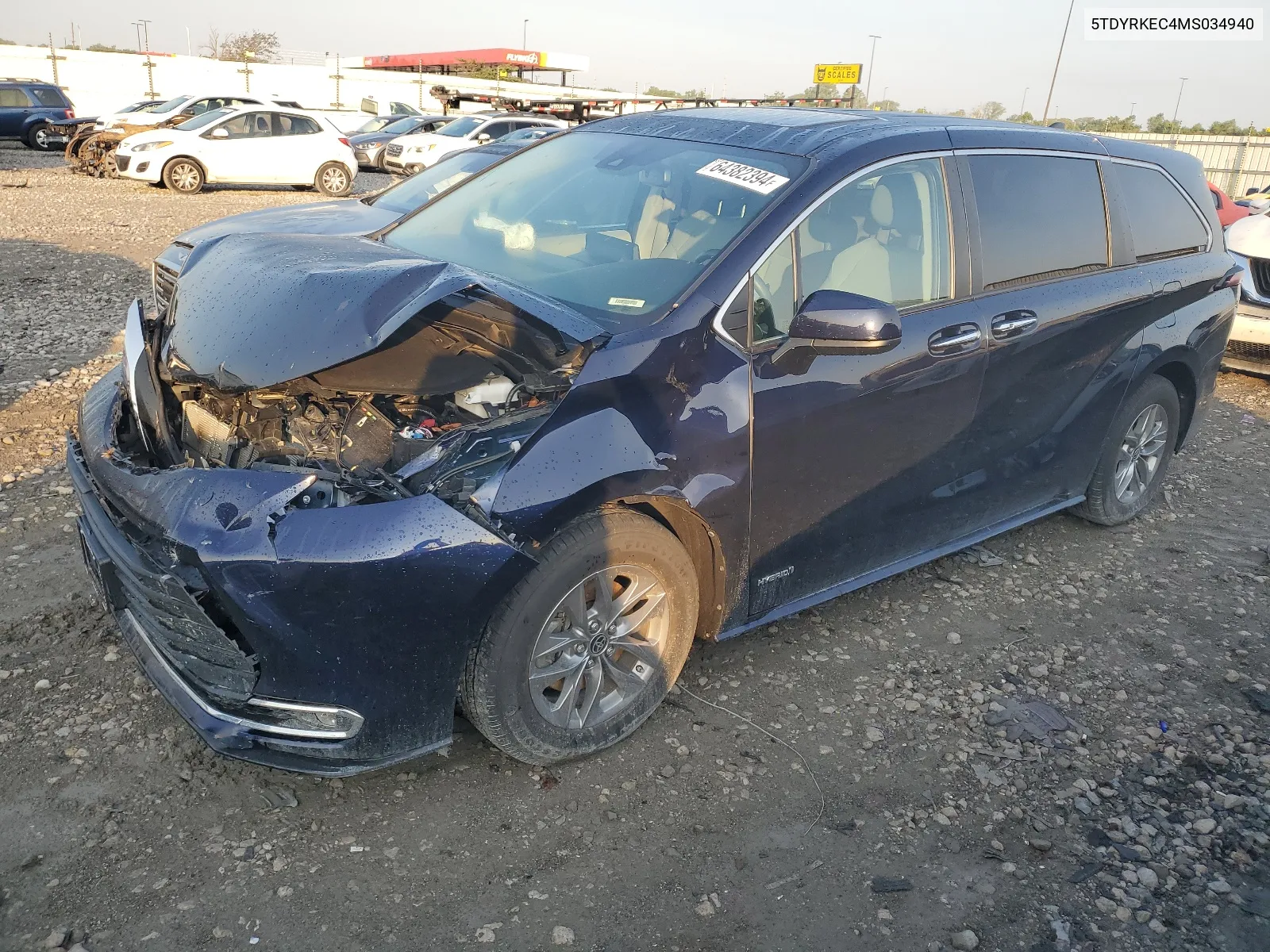 2021 Toyota Sienna Xle VIN: 5TDYRKEC4MS034940 Lot: 64382394