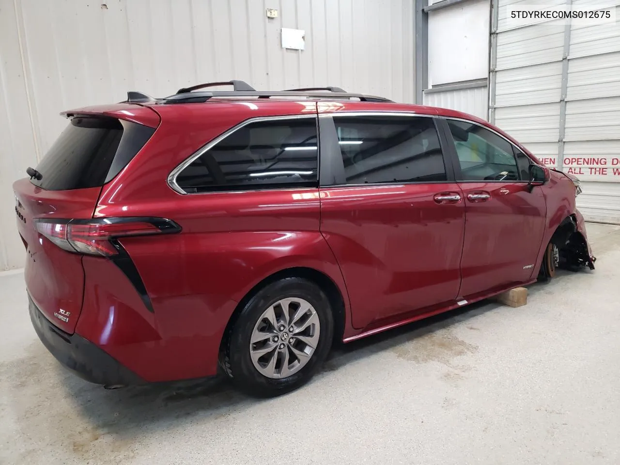 2021 Toyota Sienna Xle VIN: 5TDYRKEC0MS012675 Lot: 64467854