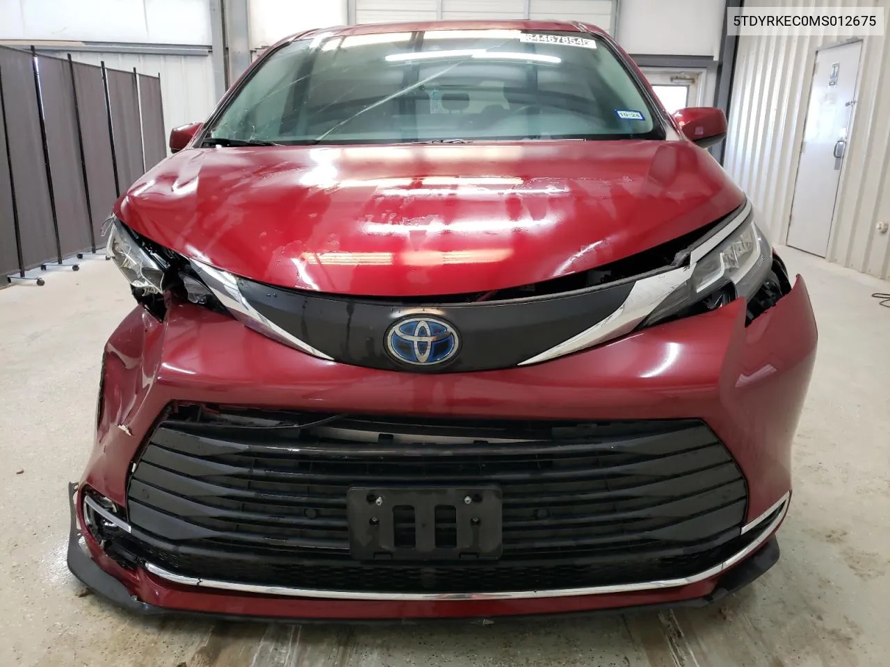 2021 Toyota Sienna Xle VIN: 5TDYRKEC0MS012675 Lot: 64467854